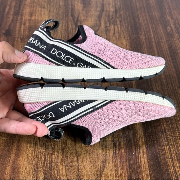 DOLCE & GABBANA KIDS SORRENTO SNEAKERS ROSA-BIANCO - Picture 3 of 11